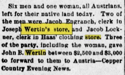 Wertins - July 1894 Article
